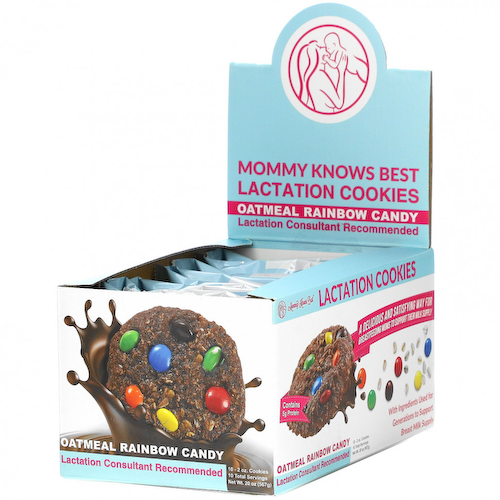 Mommy Knows Best, Lactation Cookies, овсяные радужные конфеты, 10 штук по 2 унции #1