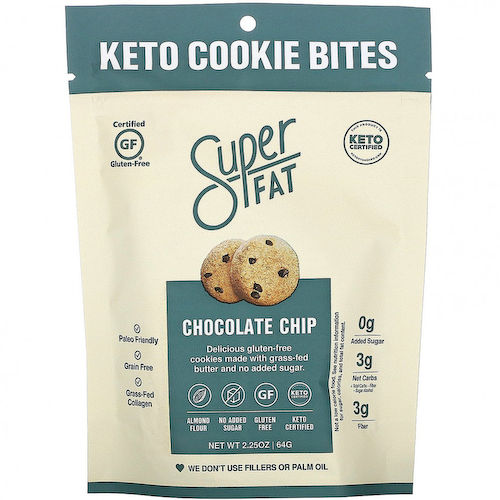 SuperFat, кето-печенье, шоколадная крошка, 64 г (2,25 унции) #1