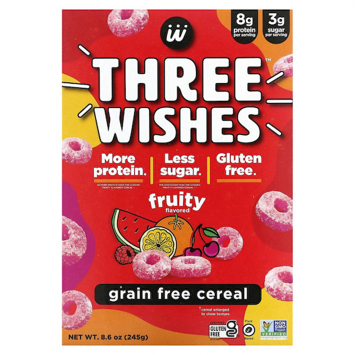 Three Wishes, Хлопья без злаков, фруктовые, 245 г (8,6 унции) #1