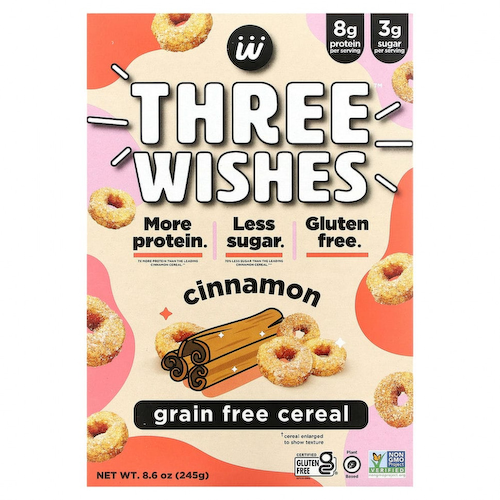 Three Wishes, Хлопья без злаков, корица, 245 г (8,6 унции) #1