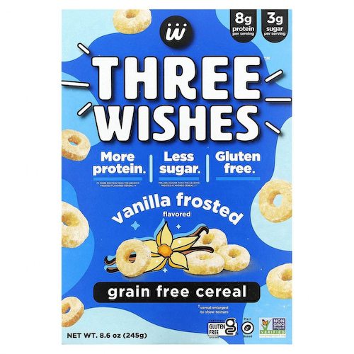 Three Wishes, Хлопья без злаков, ваниль, 245 г (8,6 унции) #1
