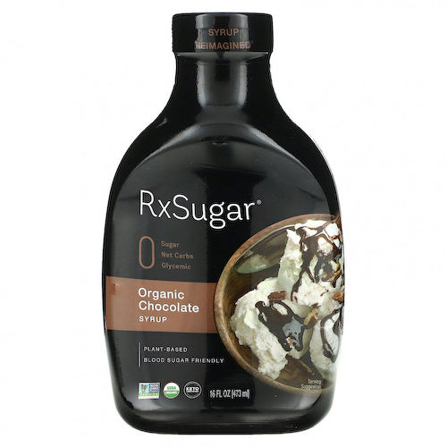 RxSugar, Органический шоколадный сироп, 16 жидких унций (473 мл) #1