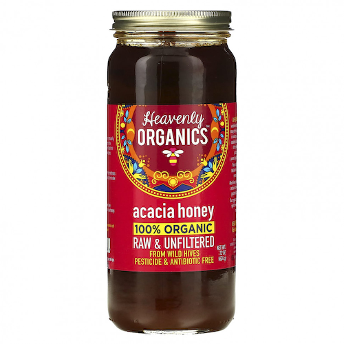 Heavenly Organics, 100% органический акациевый мед, необработанный и нефильтрованный, 624 г (22 унции) #1