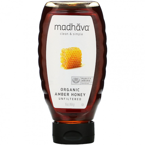 Madhava Natural Sweeteners, Органический янтарный мед, нефильтрованный, 454 г (16 унций) #1