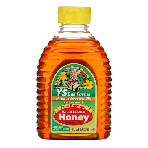Y.S. Eco Bee Farms, Чистый полевой мед премиум-класса, 454 г (16 унций) #1