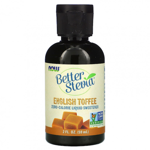 NOW Foods, Better Stevia, бескалорийный жидкий подсластитель, английские ириски, 59 мл (2 жидк. унции) #1