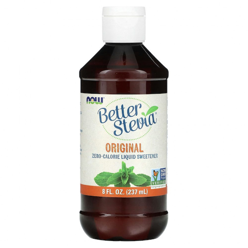 NOW Foods, Better Stevia, жидкий бескалорийный подсластитель, оригинальный, 8 жидких унций (237 мл) #1