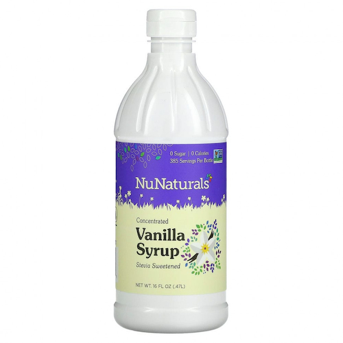 NuNaturals, NuStevia, ванильный сироп, 16 жидких унций (47 л) #1