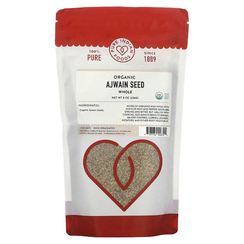 Pure Indian Foods, Органические цельные семена аджвана, 226 г (8 унций) #1