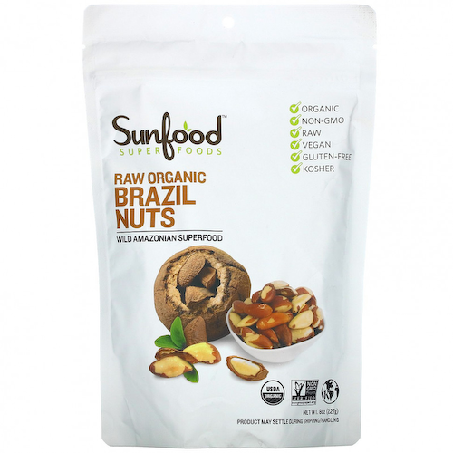 Sunfood, сырые органические бразильские орехи, 227 г (8 унций) #1
