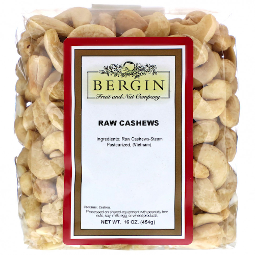 Bergin Fruit and Nut Company, сырые орехи кешью, 454 г (16 унций) #1