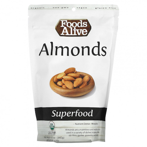 Foods Alive, Superfood, миндаль, 340 г (12 унций) #1