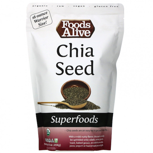 Foods Alive, Superfoods, органические семена чиа, 454 г (16 унций) #1