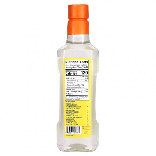 BetterBody Foods, Миндальное масло, 500 мл (16,9 жидк. Унции) #1