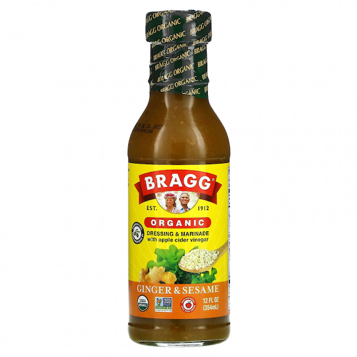Bragg, Органическая заправка и маринад с яблочным уксусом, имбирем и кунжутом, 354 мл (12 жидк. Унций) #1