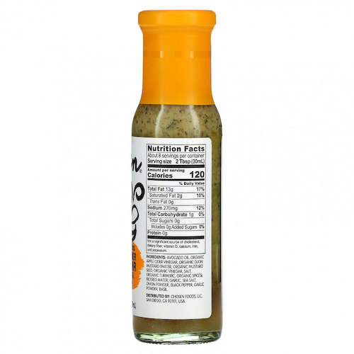 Chosen Foods, чистое масло авокадо, для заправки и маринада, яблочный уксус, 237 мл (8 жидк. унций) #1