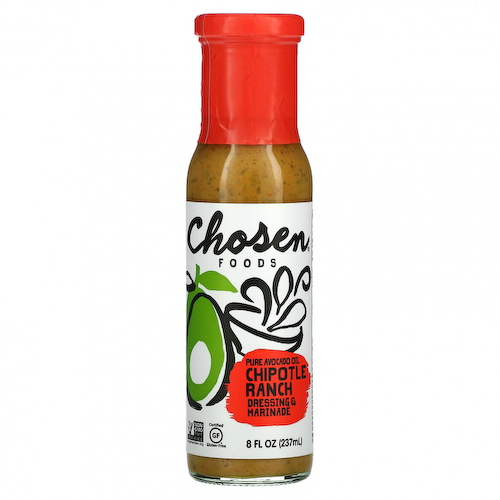 Chosen Foods, Чистое масло авокадо, заправка и маринад, Chipotle Ranch, 8 жидких унций (237 мл) #1