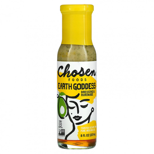 Chosen Foods, Earth Goddess Dressing & Marinade, Поджаренный кунжут и чистое масло авокадо, 8 жидких унций (237 мл) #1