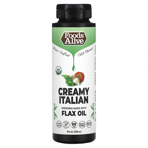 Foods Alive, Dressing Made with Flax Oil, Creamy Italian, 8 fl oz, (236 ml) #1
