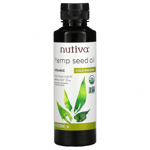 Nutiva, органическое масло семян конопли, холодного отжима, 236 мл (8 жидк. унций) #1