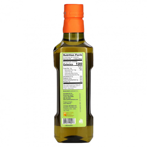 BetterBody Foods, Масло авокадо, 500 мл (16,9 жидк. Унции) #1