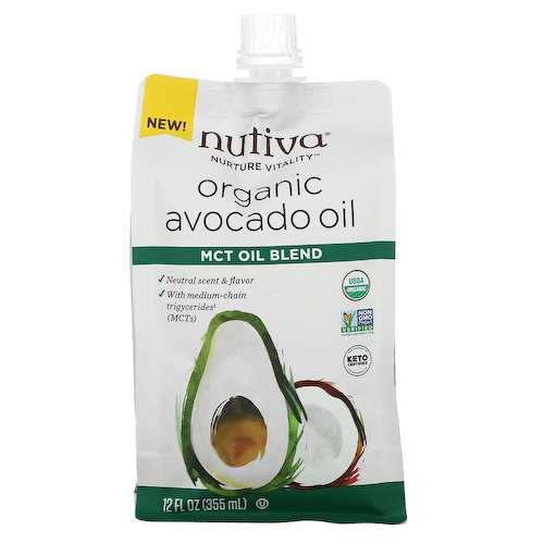 Nutiva, Органическое масло авокадо, смесь масел MCT, 355 мл (12 жидк. Унций) #1