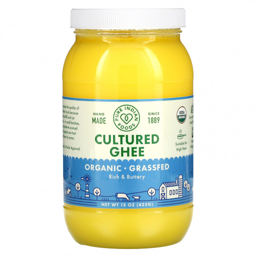 Pure Indian Foods, Органическое гхи из сквашенных сливок и молока от коров, питающихся травой, 425 г #1