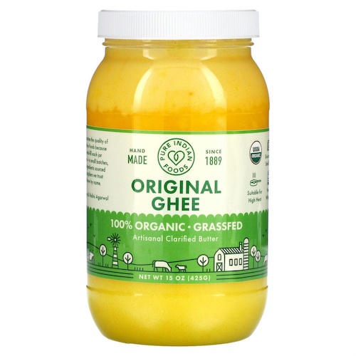 Pure Indian Foods, топленое масло гхи, 100% органический продукт из молока буйволиц, вскормленных на подножном корме, 425 г (15 унций) #1