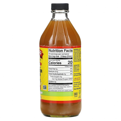 Bragg, Organic, яблочный уксус, цитрусовый имбирь, 473 мл (16 жидк. Унций) #1
