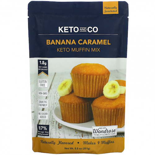 Keto and Co, Keto Muffin Mix, банановая карамель, 251 г (8,8 унции) #1