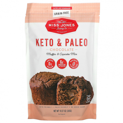 Miss Jones Baking Co, Кето и палео, смесь для шоколадных маффинов и капкейков, 300 г (10,57 унции) #1