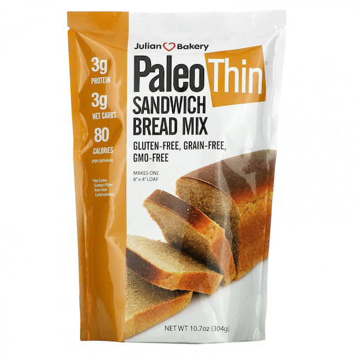 Julian Bakery, Paleo Thin, смесь для выпечки хлеба для сэндвичей, 304 г (10,7 унции) #1