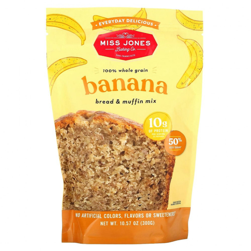 Miss Jones Baking Co, Смесь для 100% бананового хлеба и кексов из цельного зерна, 300 г (10,57 унции) #1
