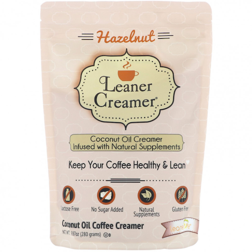 Leaner Creamer, Сливки для кофе с кокосовым маслом, лесной орех, 280 г (9,87 унций) #1