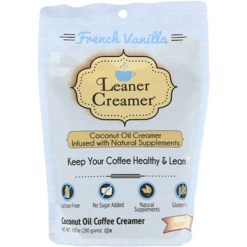 Leaner Creamer, Заменитель сливок для кофе из кокосового масла, французская ваниль, 280г #1