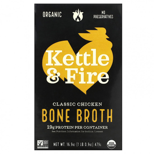 Kettle & Fire, Bone Broth, классический куриный бульон, 479 г (16,9 унции) #1