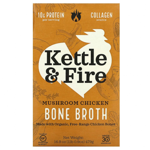 Kettle & Fire, Bone Broth, курица с грибами, 479 г (16,9 унции) #1