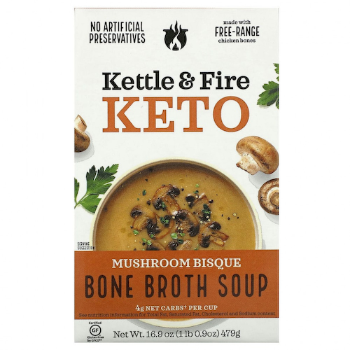 Kettle & Fire, Bone Broth Soup, Keto, грибной бисквит, 479 г (16,9 унции) #1