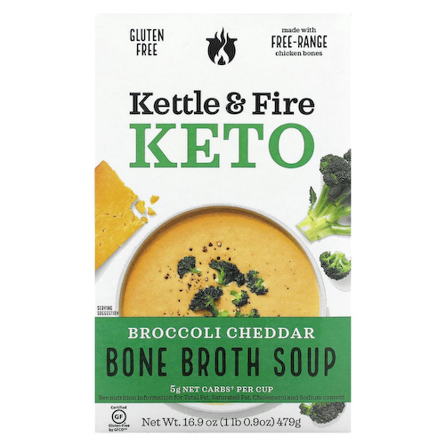 Kettle & Fire, кетогенный костный бульон, брокколи и чеддер, 479 г (16,9 унции) #1