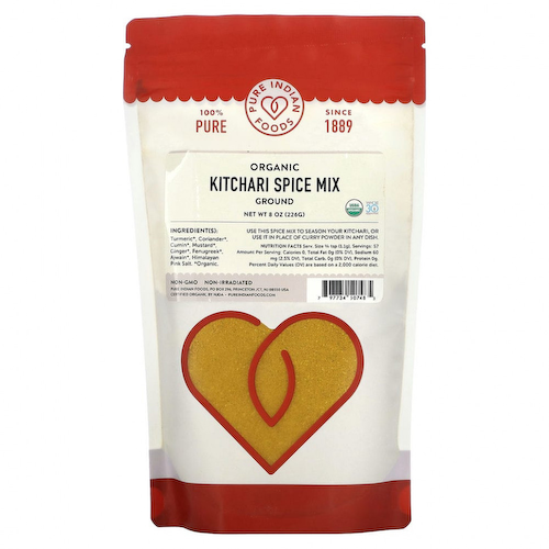 Pure Indian Foods, Органическая смесь специй Китчари, молотая, 226 г (8 унций) #1