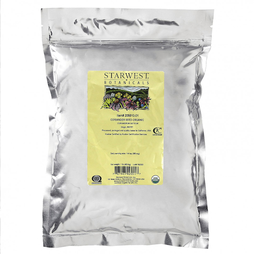 Starwest Botanicals, Органические семена кориандра, 453,6 г (1 фунт) #1