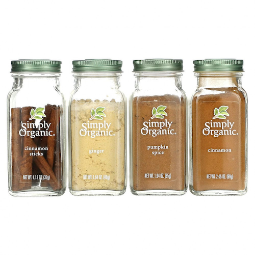Simply Organic, Baking Essentials, набор органических специй, ассорти, 4 специи #1