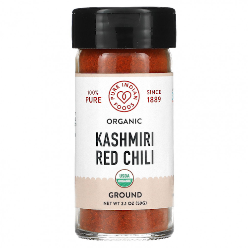 Pure Indian Foods, органический кашмирский красный перец чили, молотый, 65 г (2,3 унции) #1