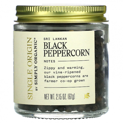 Simply Organic, Single Origin, шри-ланкийский черный перец, 61 г (2,15 унции) #1