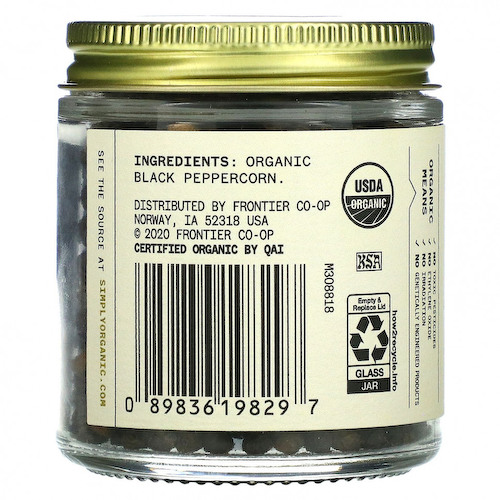 Simply Organic, Single Origin, шри-ланкийский черный перец, 61 г (2,15 унции) #1