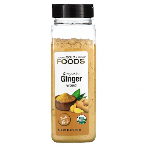 California Gold Nutrition, FOODS, органический имбирь, молотый, 396 г (14 унций) #1