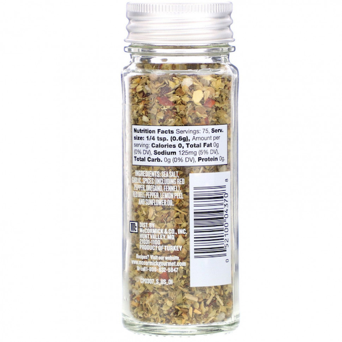 McCormick Gourmet Global Selects, Смесь средиземноморских трав и соли, 45 г (1,62 унции) #1