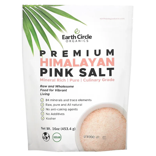 Earth Circle Organics, кристаллы гималайской соли, мелкая фракция, 454 г (16 унций) #1