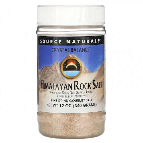 Source Naturals, Кристаллический баланс, гималайская каменная соль, мелкого помола, 12 унций (340 г) #1