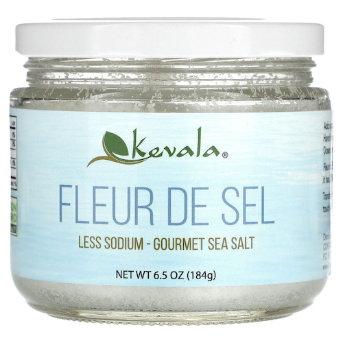 Kevala, Fleur De Sel, меньше натрия, изысканная морская соль, 184 г (6,5 унции) #1
